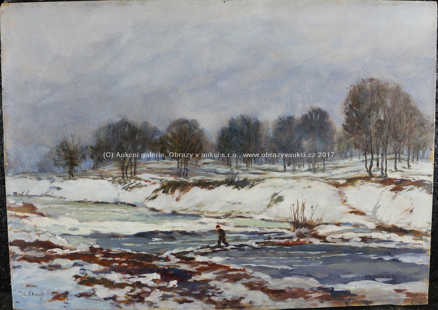 Augustin Josef Ekart - Zima u řeky