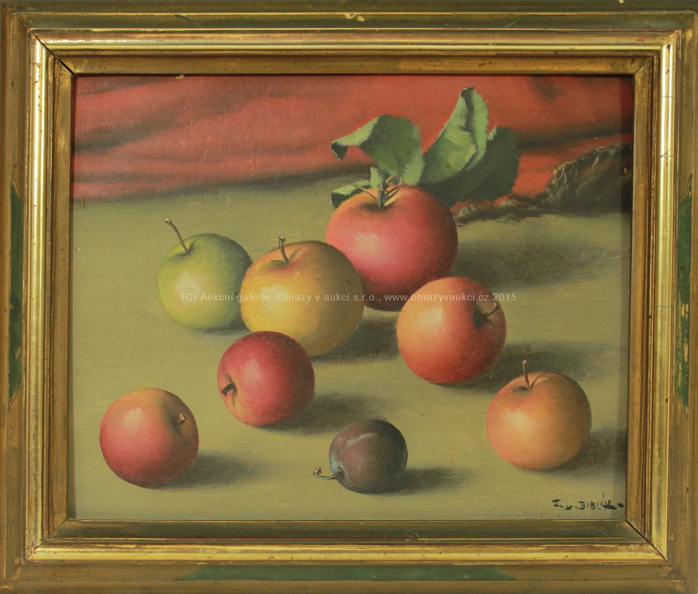 František Xaver Diblík - Zátiší s jablky