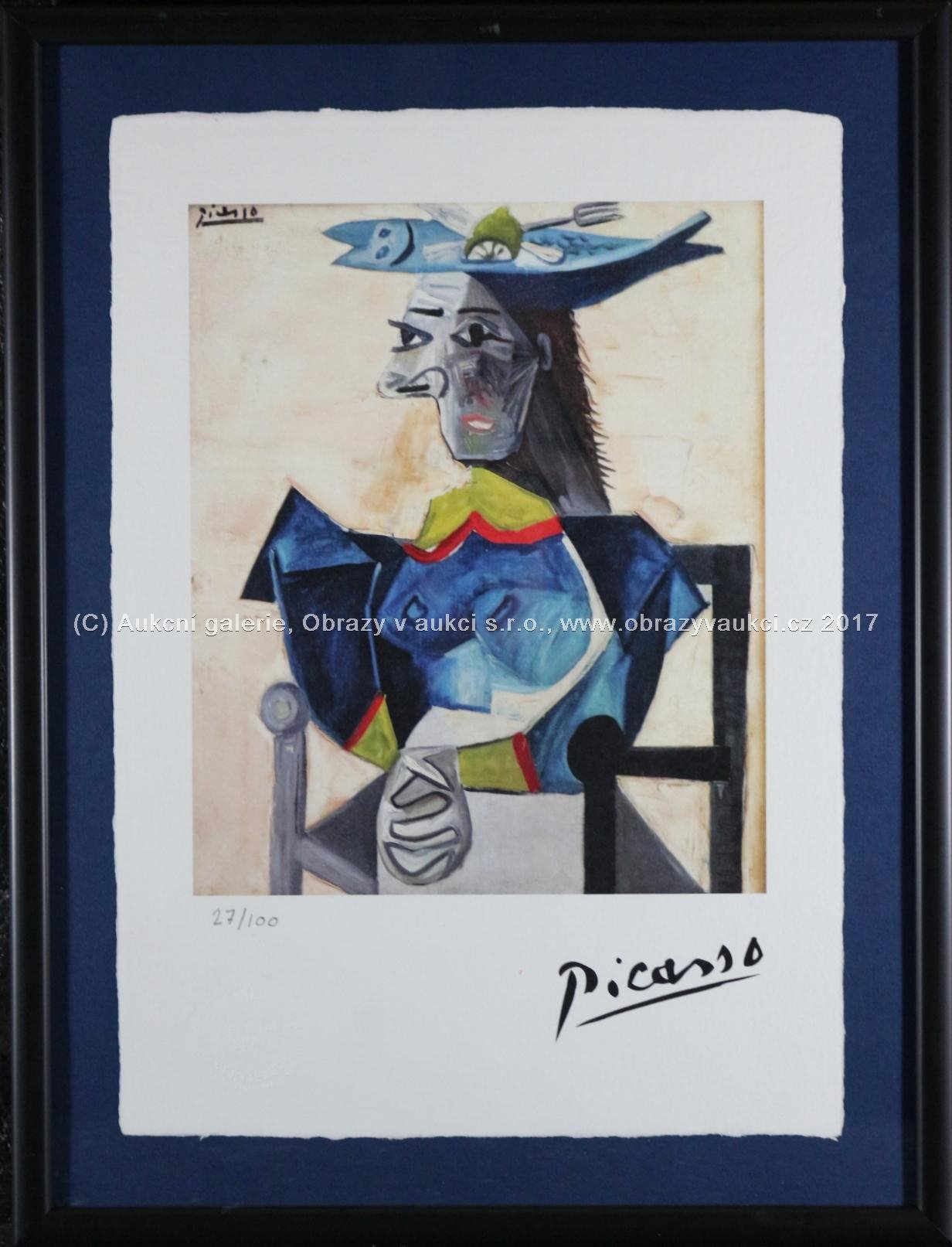 Pablo Picasso - Dáma v modrém