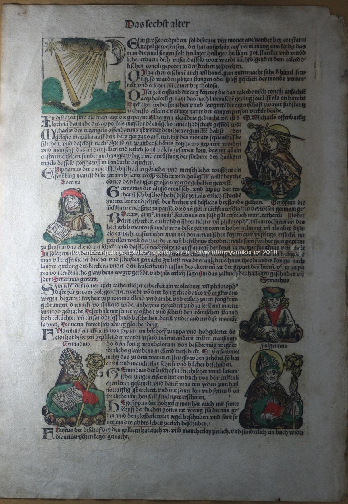 Hartmann Schedel - List z prvotisku Liber Chronicarum