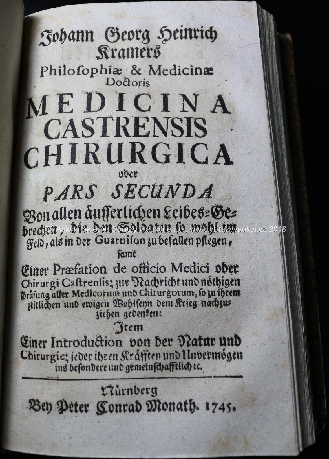 Johan Heinrich Kramer - Medicina Castrensis das ist: Bewërte Arzney wider die im Feld und Guarnisons unter Soldaten grassirenden Krankheiten...