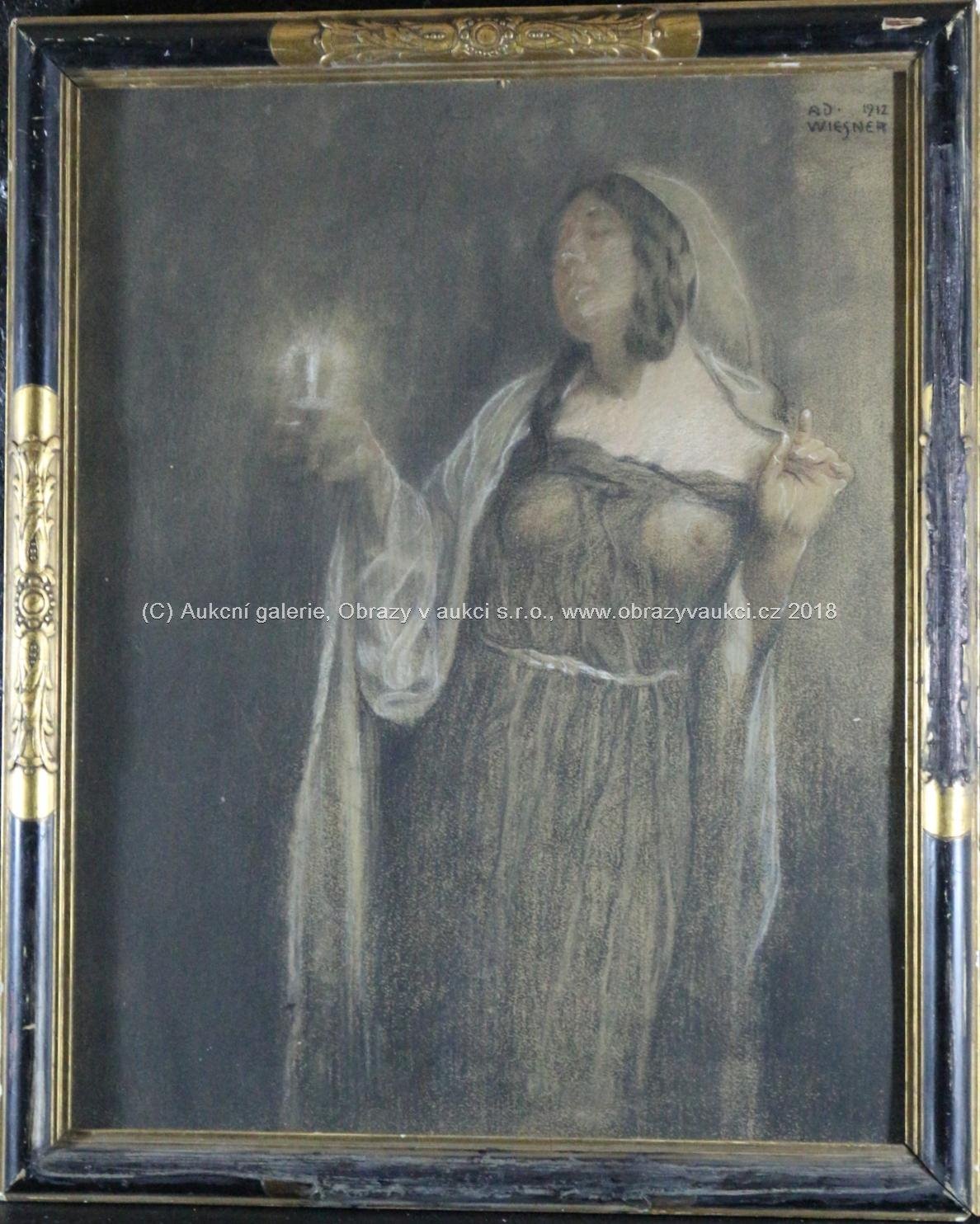 Adolf Wiesner - Dívka se svíčkou