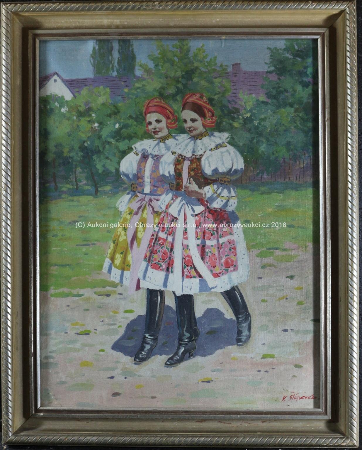 V. Štěpánek - Dvě dívky v kroji