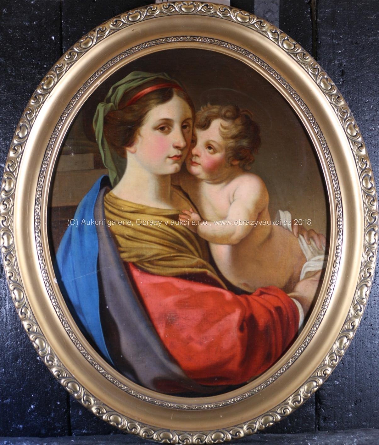 středoevropský malíř 19. stol. - Matka s dítětem