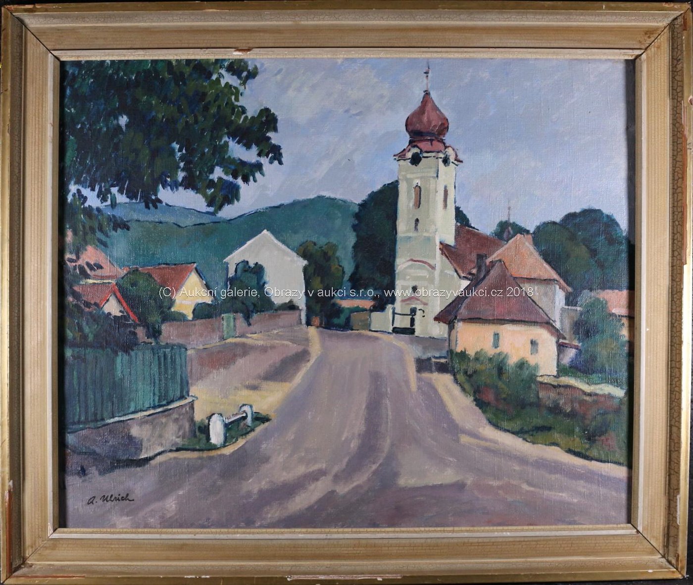 A. Ulrich - Vesnice s kostelíkem