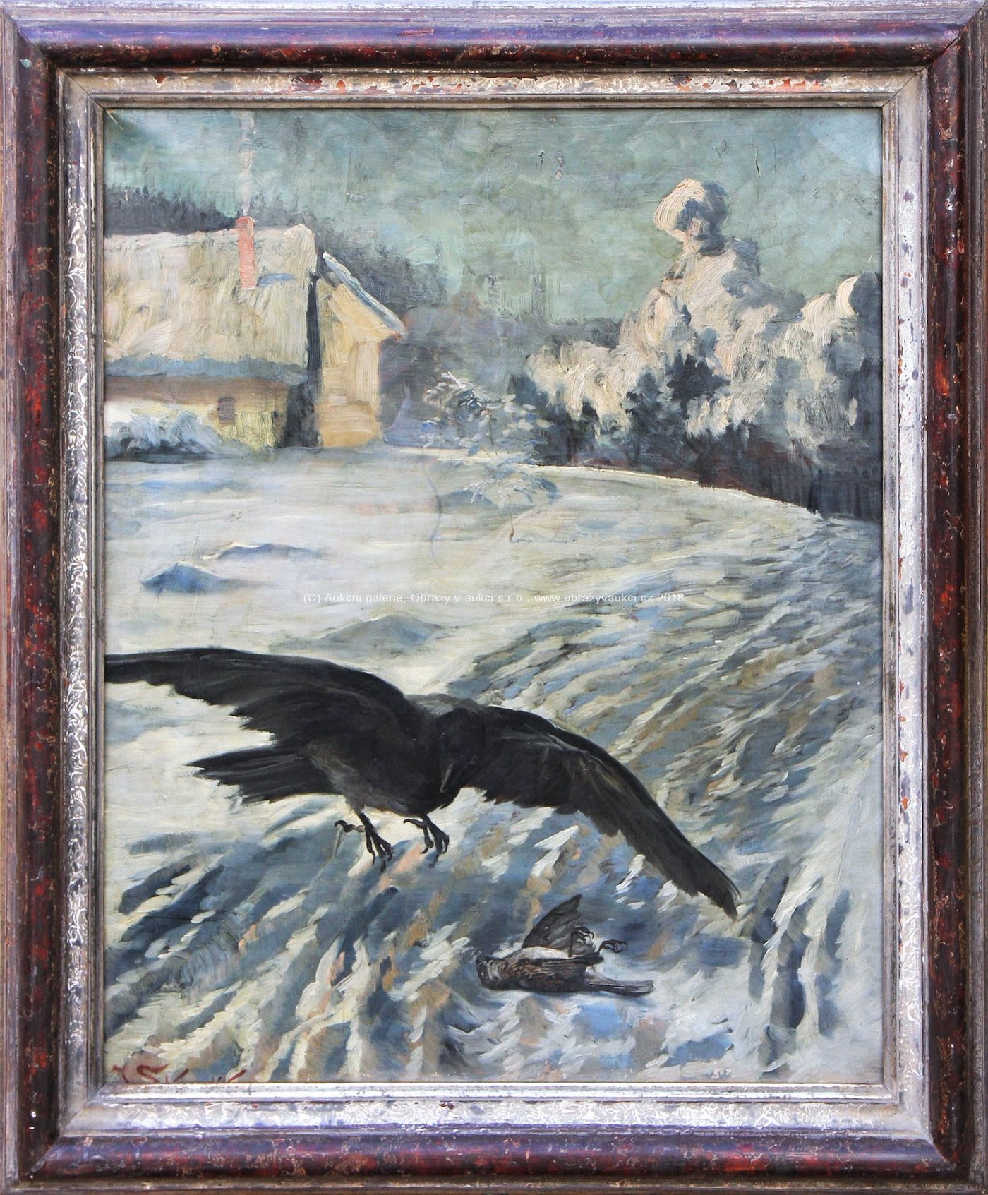 Jan Skramlík - Zimní krajina s vránou