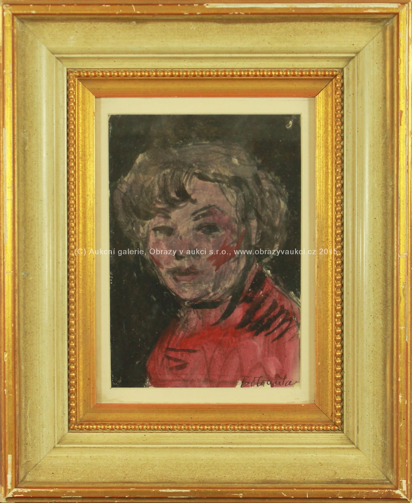 Andrej Bělocvětov - Žena v červených šatech