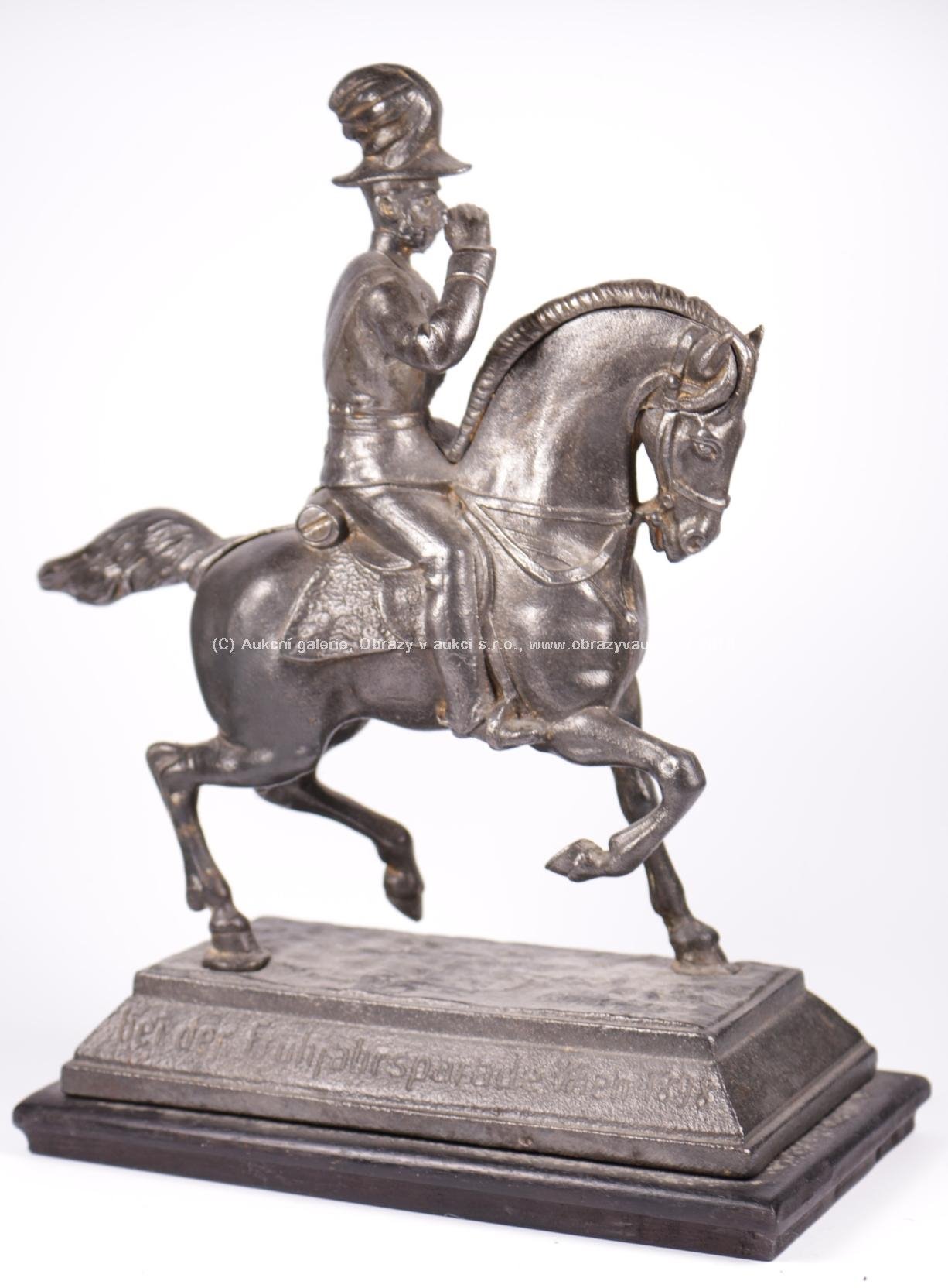 střední Evropa konec 19. století - Císař František Josef I. na koni, 1898