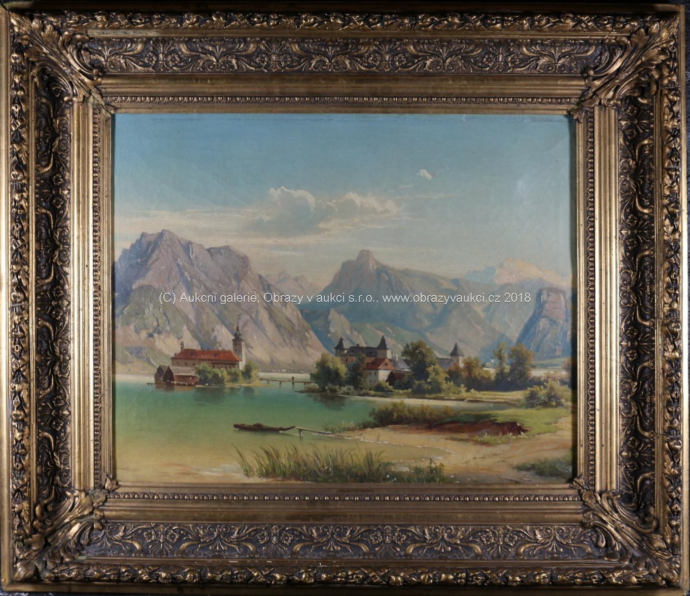 Alois  Kirnig - Párové obrazy: Zámek na jezeře a U Jezera
