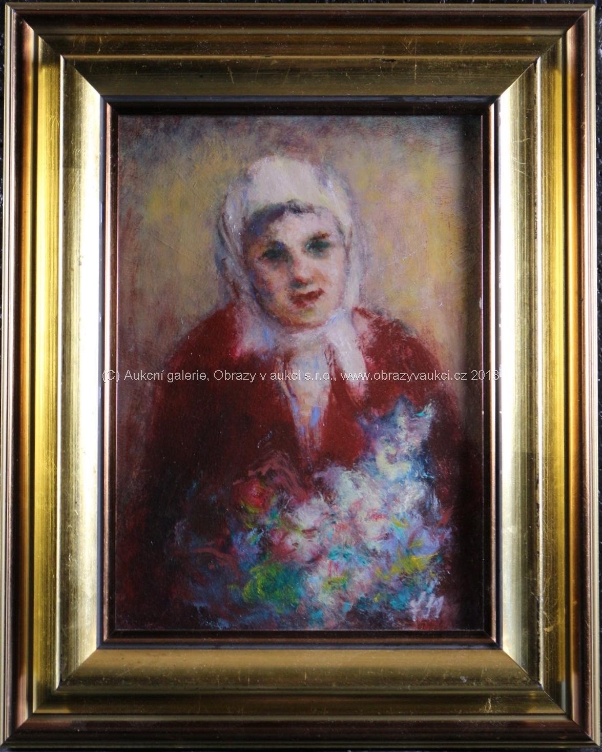 František Nedvěd - Dívka s květy