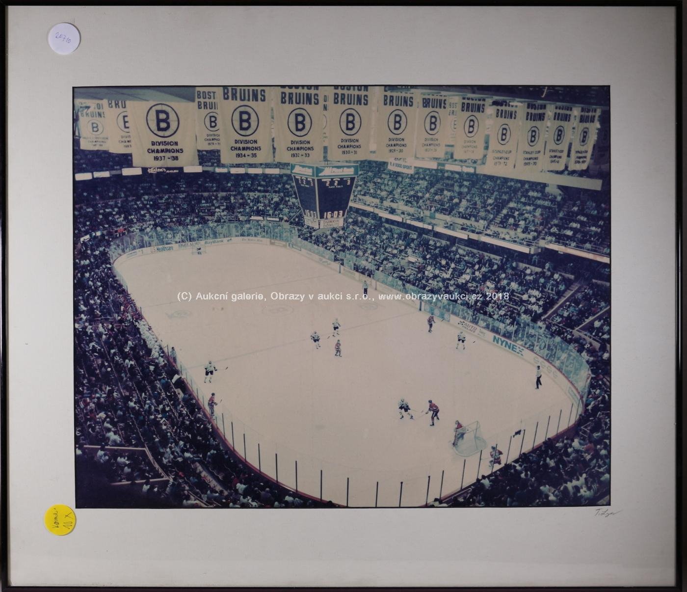 signatura  nečitelná - Hokejový zápas - Boston Bruins a Montreal Canadiens