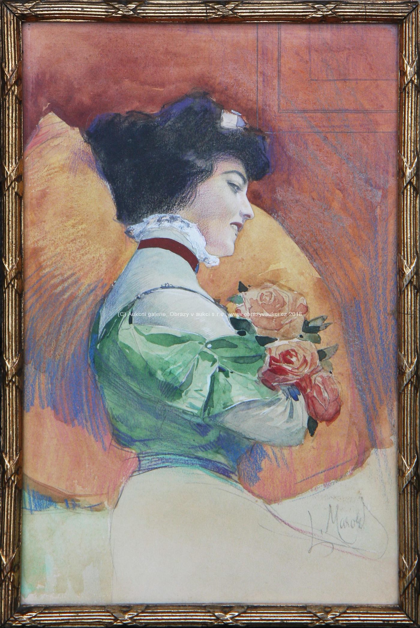Luděk Marold - Žena s růžemi