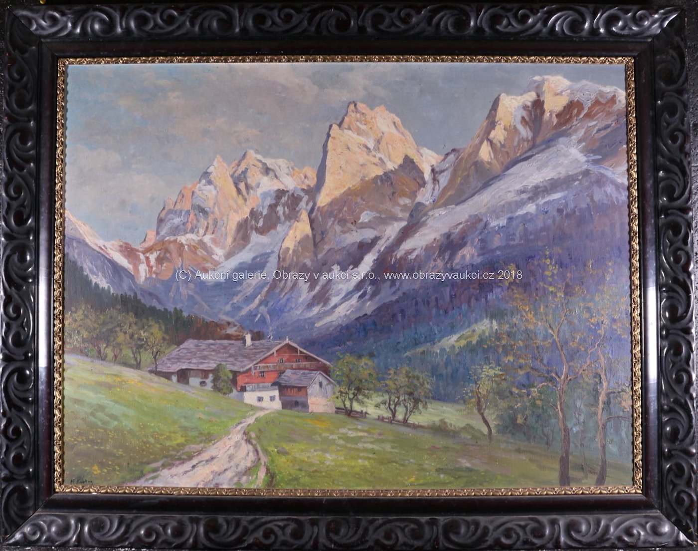 H. Kroher - Usedlost v Alpách
