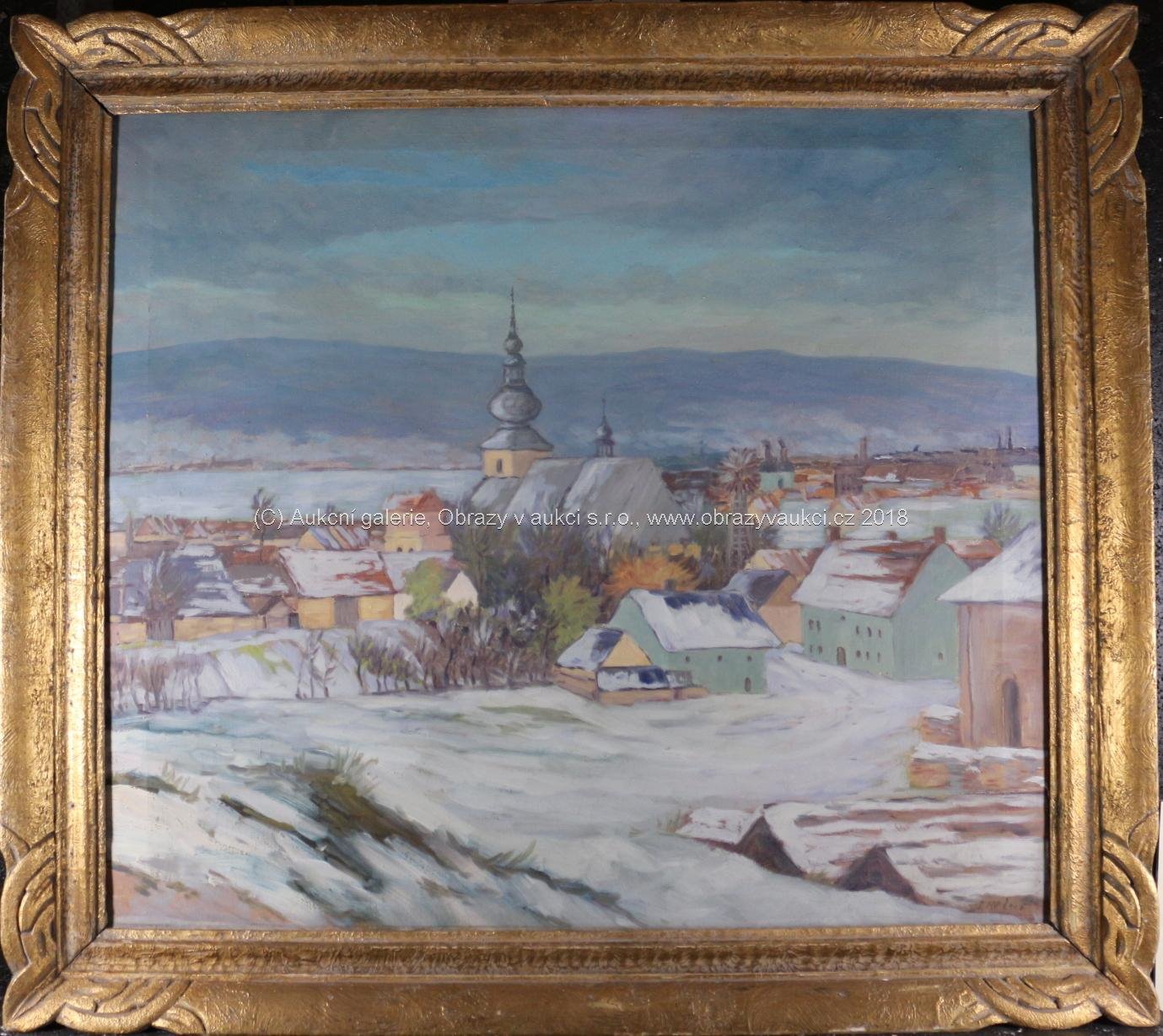 Jaroslav Keluc - Městečko v zimě
