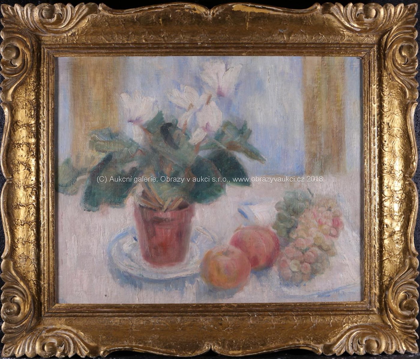Miloš Jiránek - Zátiší s květinou a ovocem