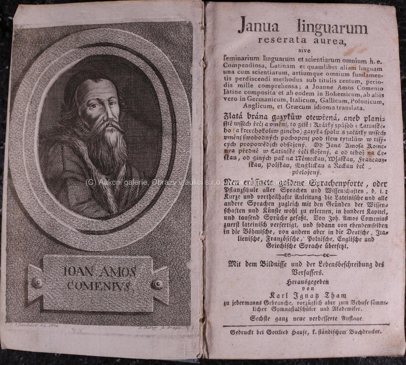 Jan Ámos Komenský - Janua linguarum reserata aurea - Zlatá brána jazykův otevřená