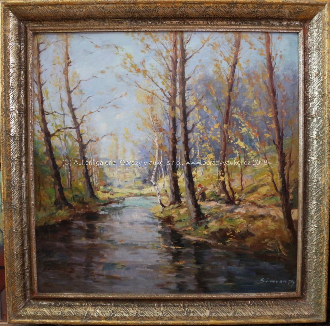 Theodor Simon - Podzim u řeky