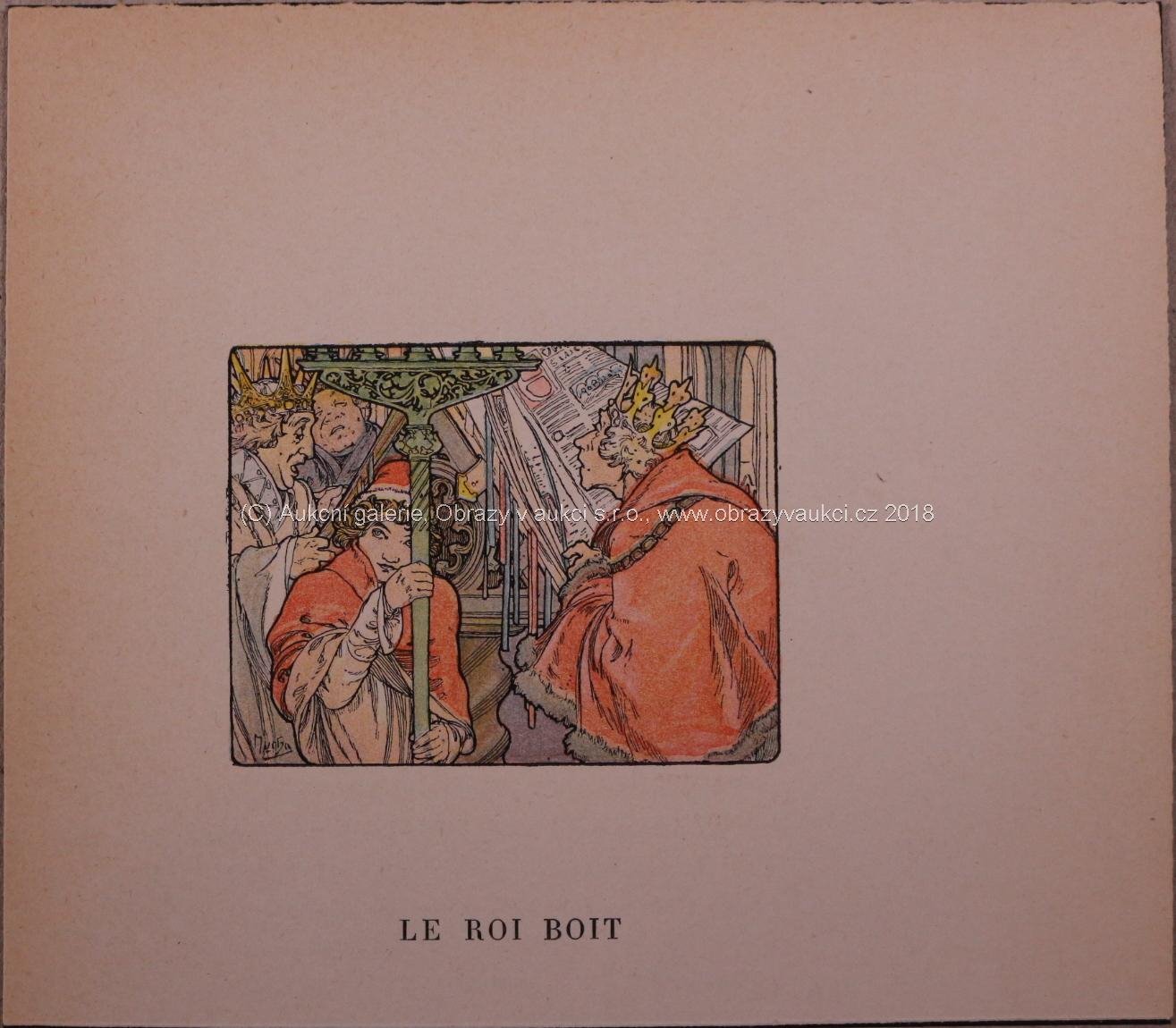 Alfons Mucha - Le Roi Boit