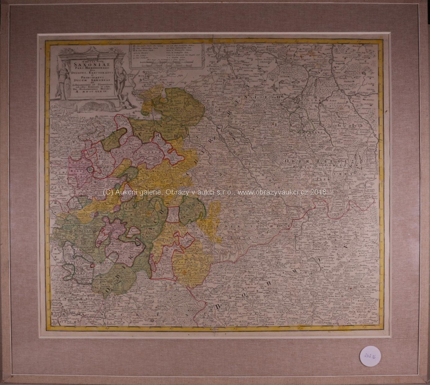 Zollmann a Zürner - Mapa Saska