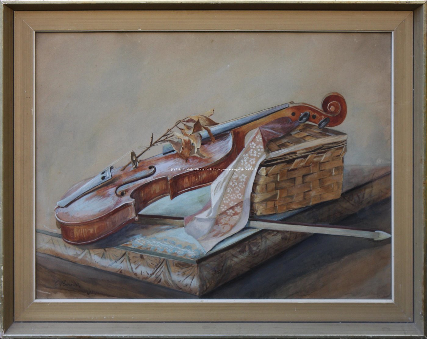 Cyril Bouda - Zátiší s houslemi