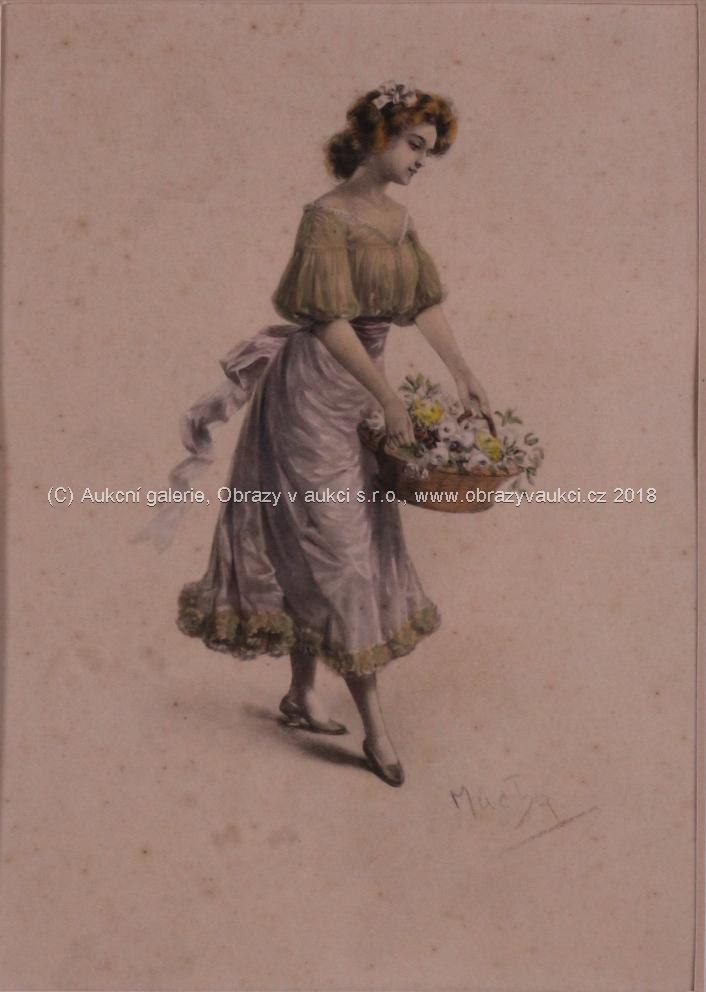 Alfons Mucha - Květinářka