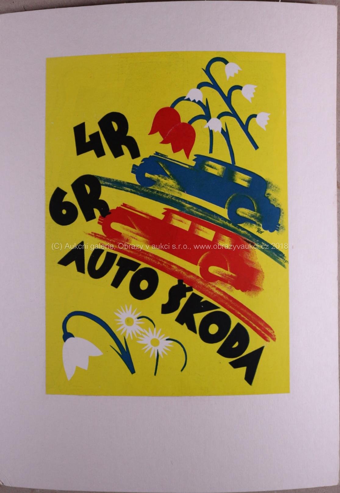 různí autoři - Soubor 3 plakátů: Auto 30. léta 20. stol.