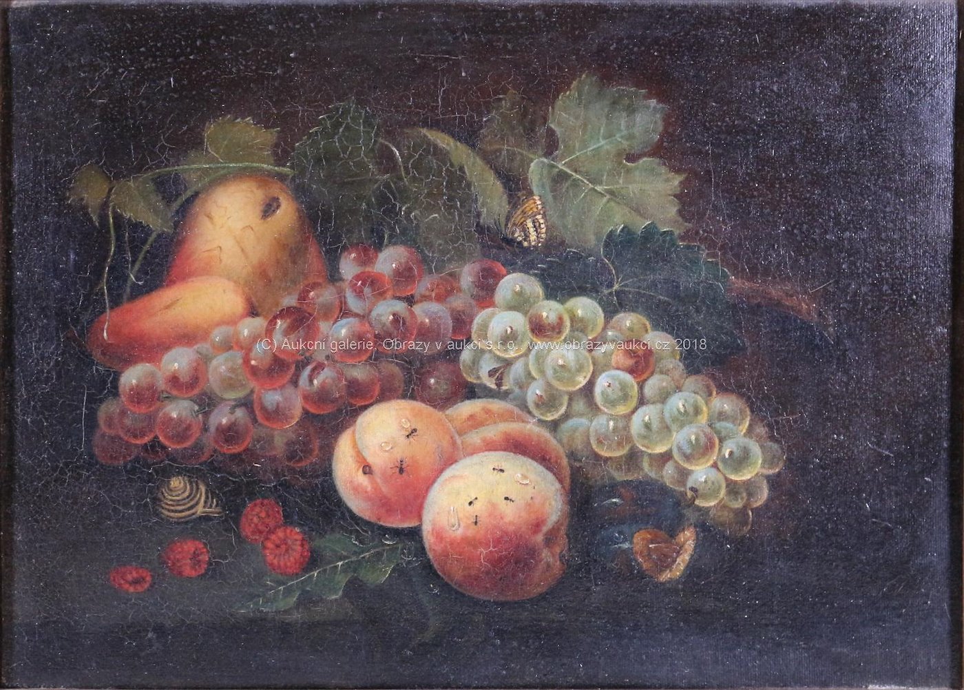 středoevropský malíř konce 19. stol. - Zátiší s ovocem