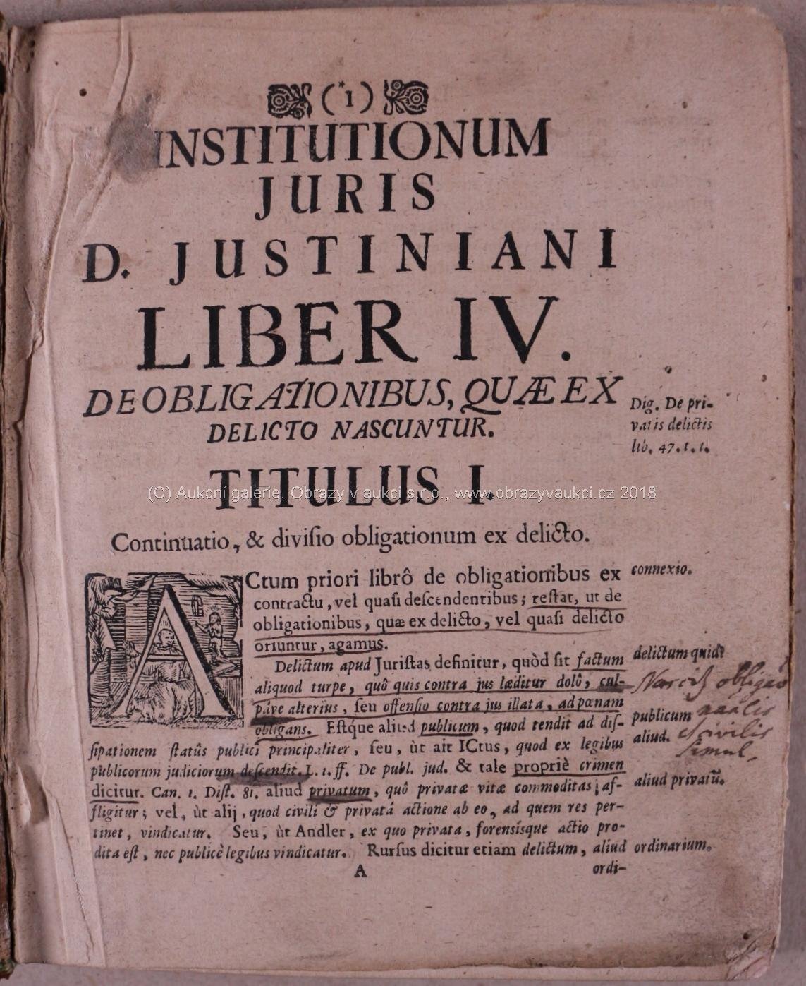 Justiniánský kodex - Institutionum Juris D. Justiniani, Kniha IV., O závazcích 