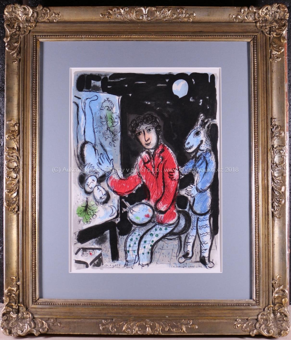 Marc Chagall - Autoportrét se svými postavami