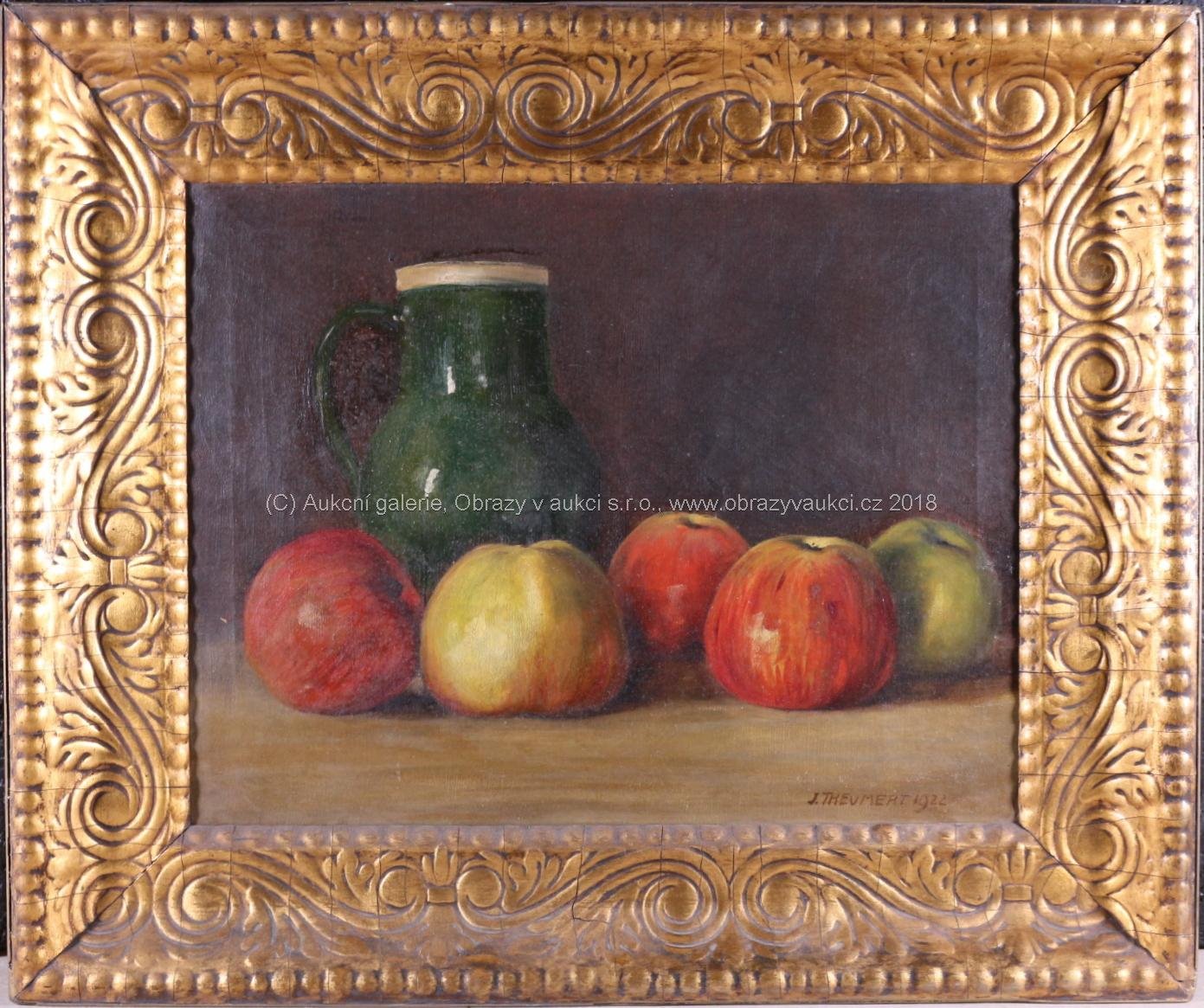 J. Theumert - Zátiší s džbánem a jablky