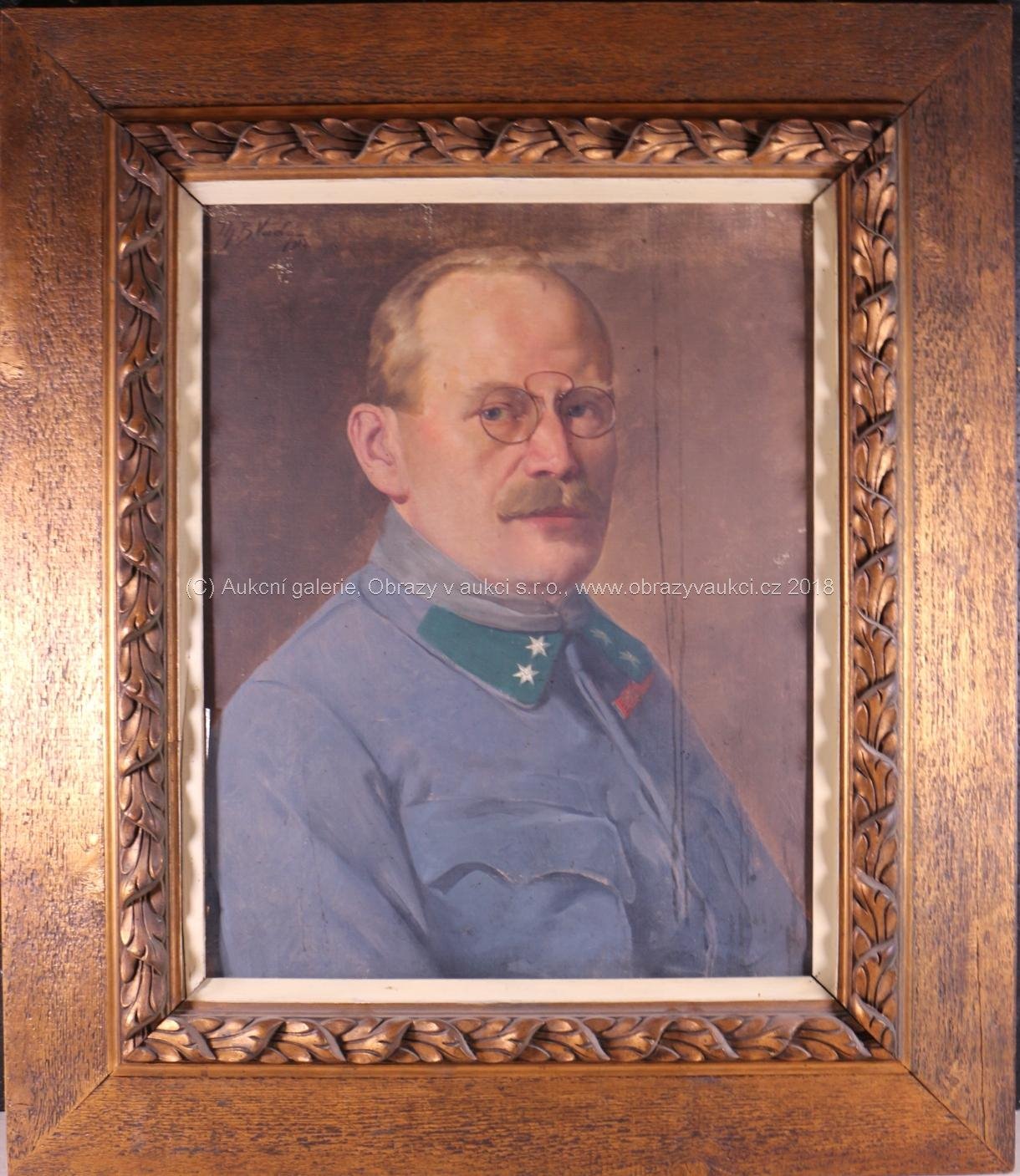 Th.B. Veselý - Portrét muže v uniformě
