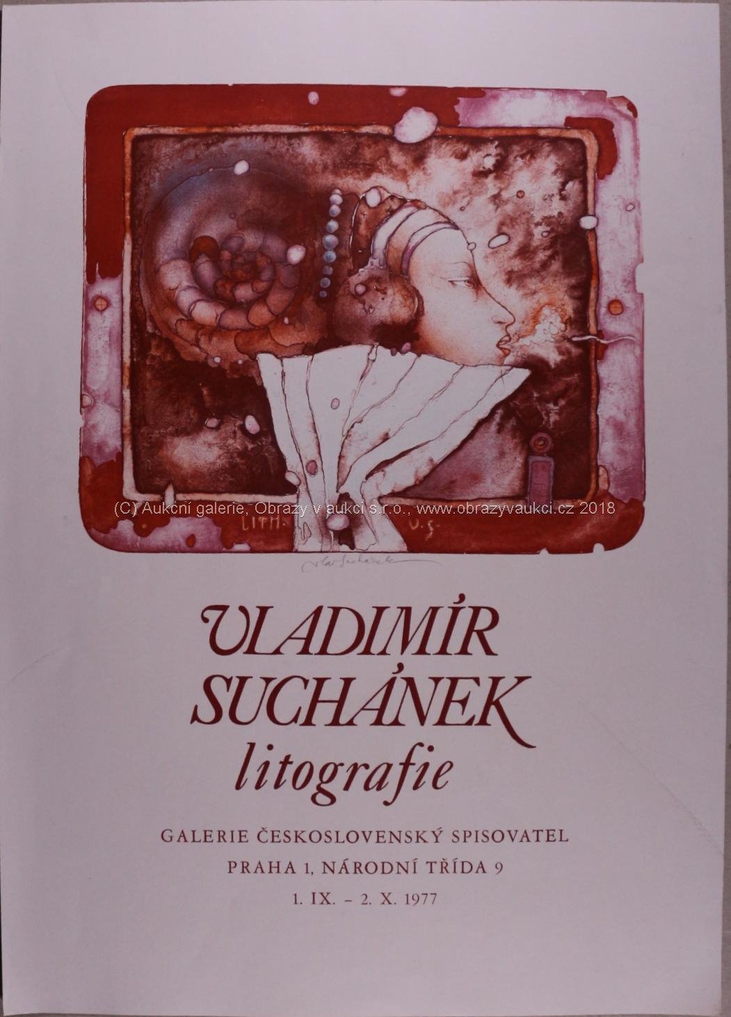 Vladimír Suchánek - Hlava ženy - plakát k výstave 1977