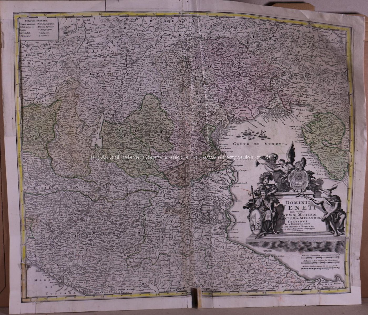 vydal Jan Baptista Homann - Mapa Benátska
