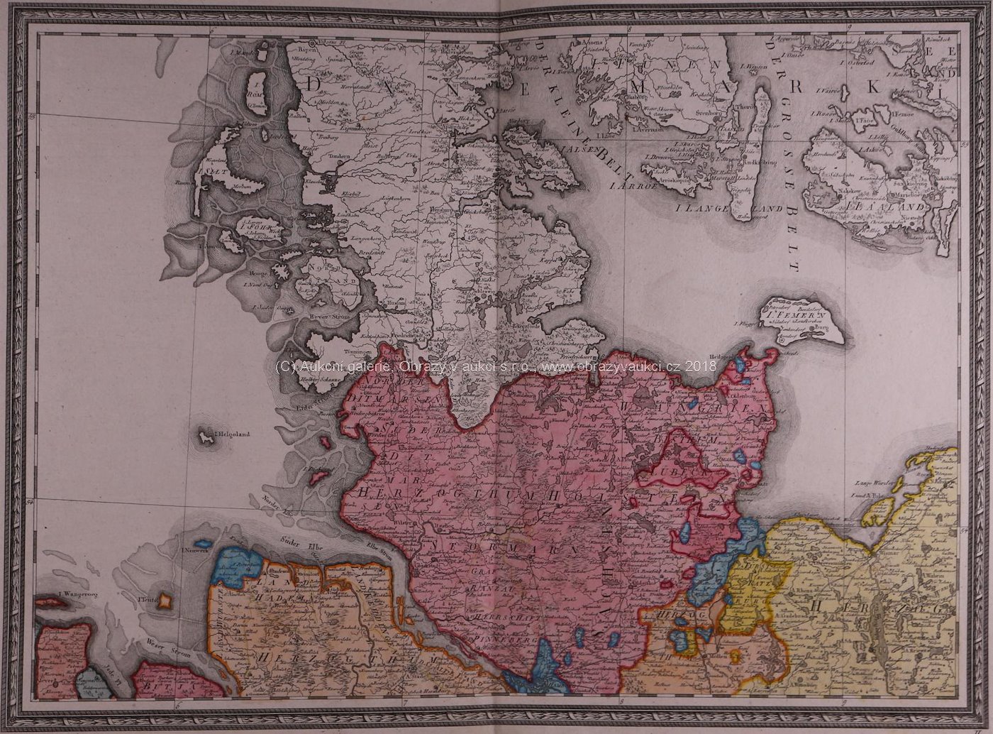 . - Soubor 2 map: vévodství Holštýnské a Porýní