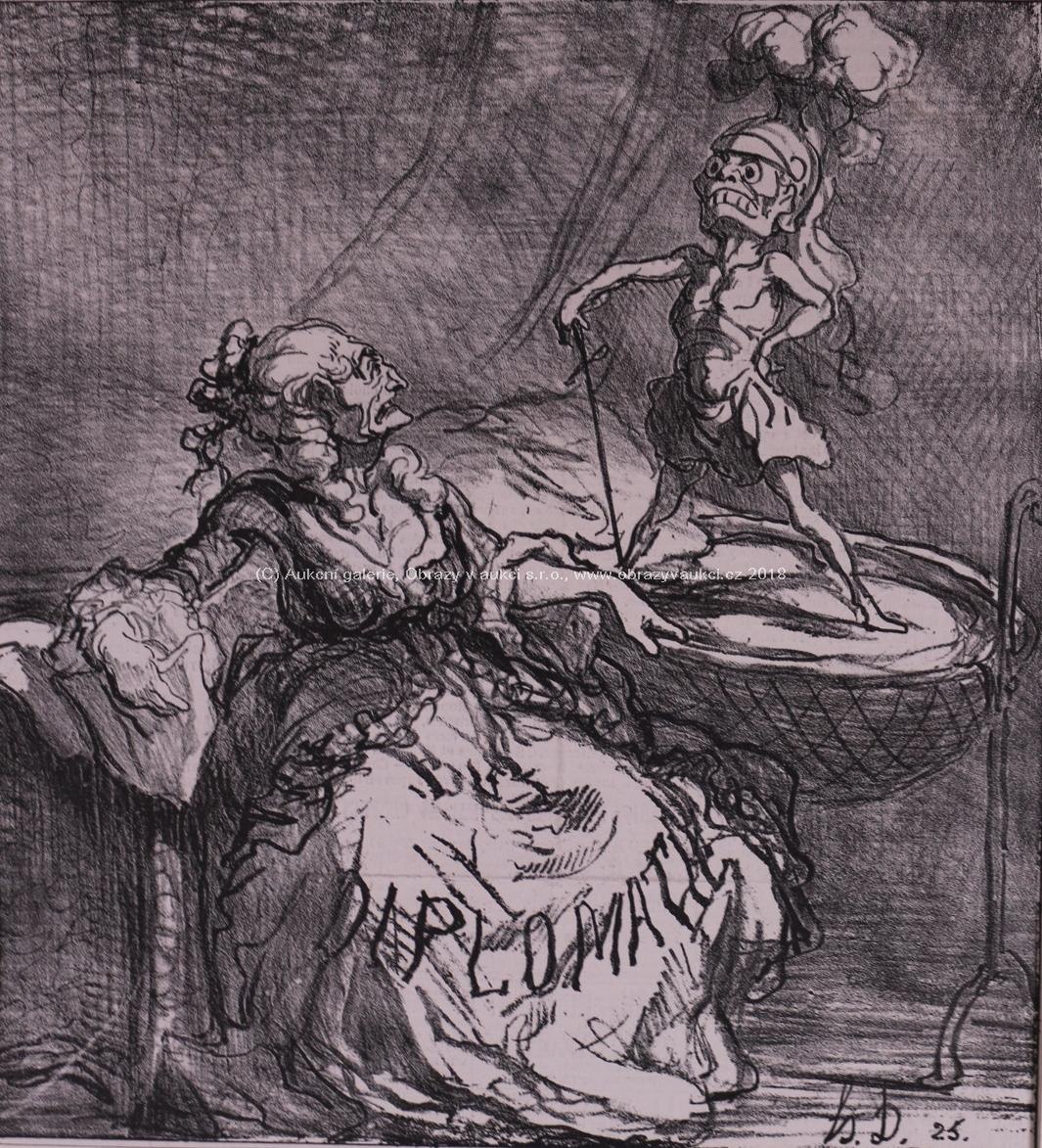 Honoré Daumier - J'ai en bien le bercer, impossible de l'endormir