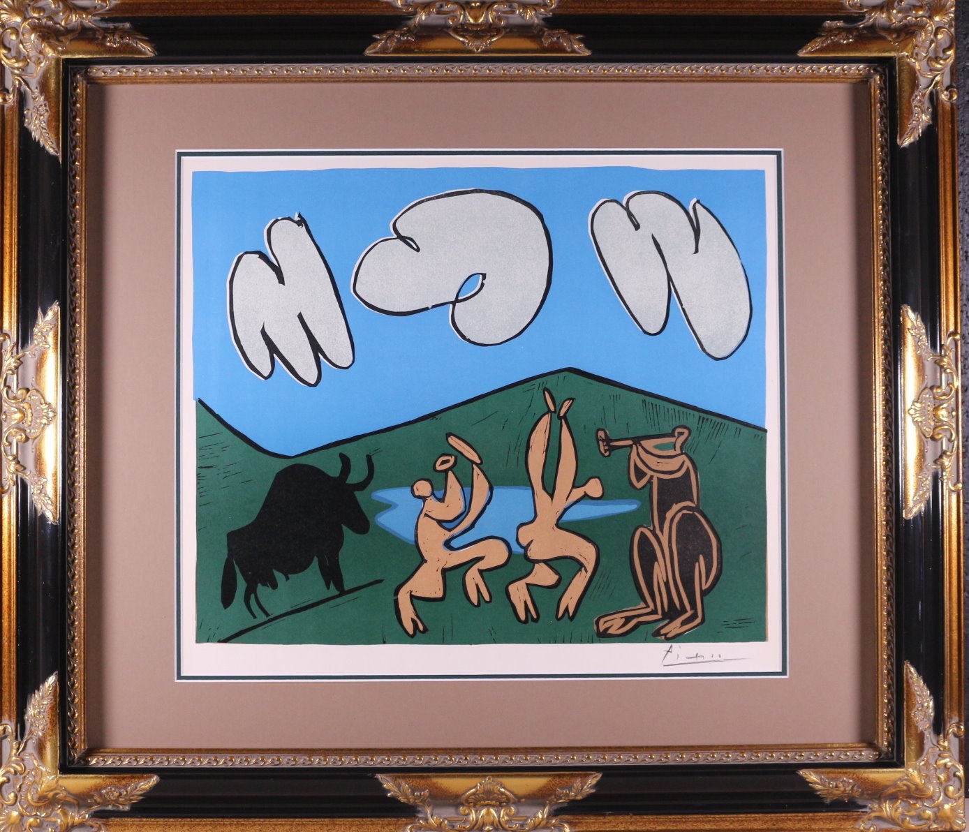 Pablo Picasso - Bacchanale au taureau noir