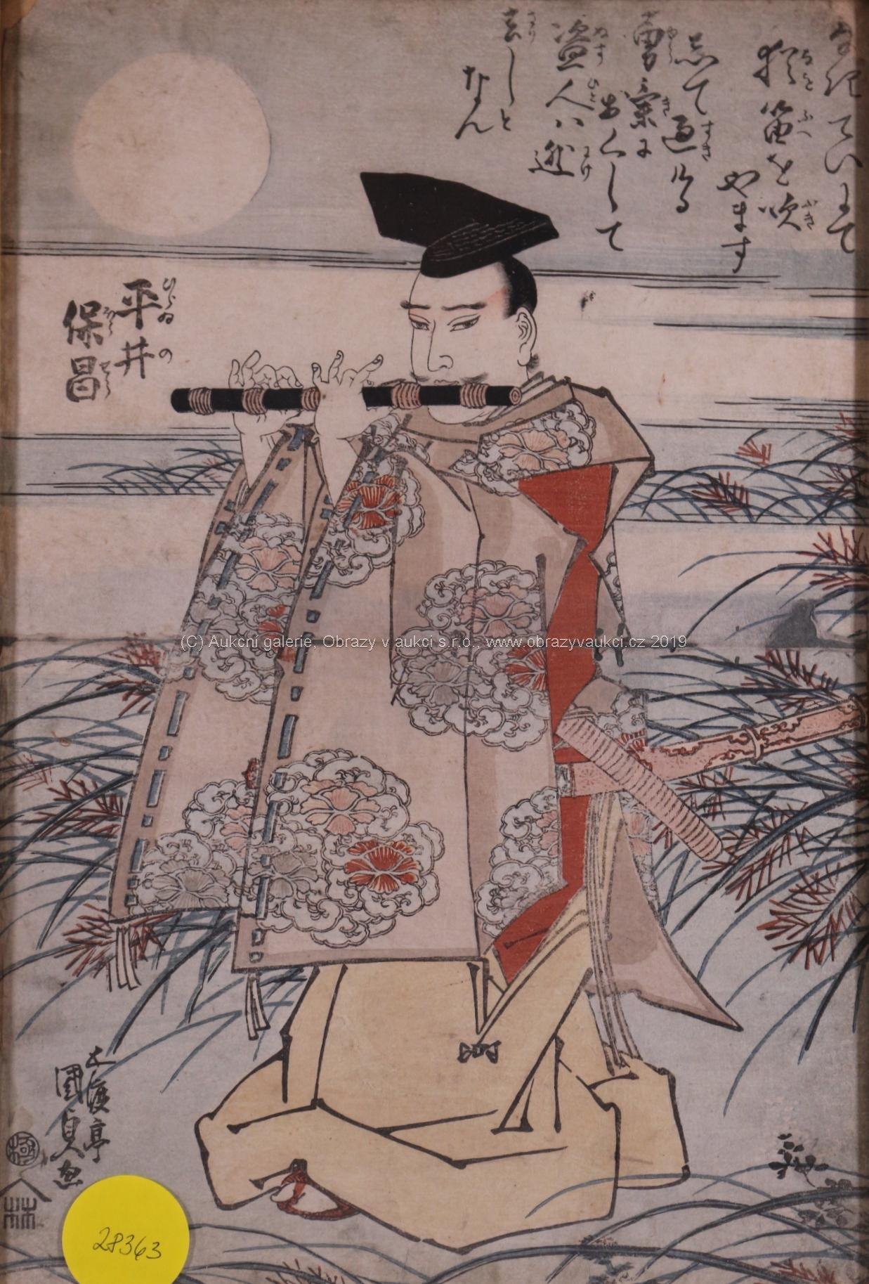 Kunisada - Flétnista