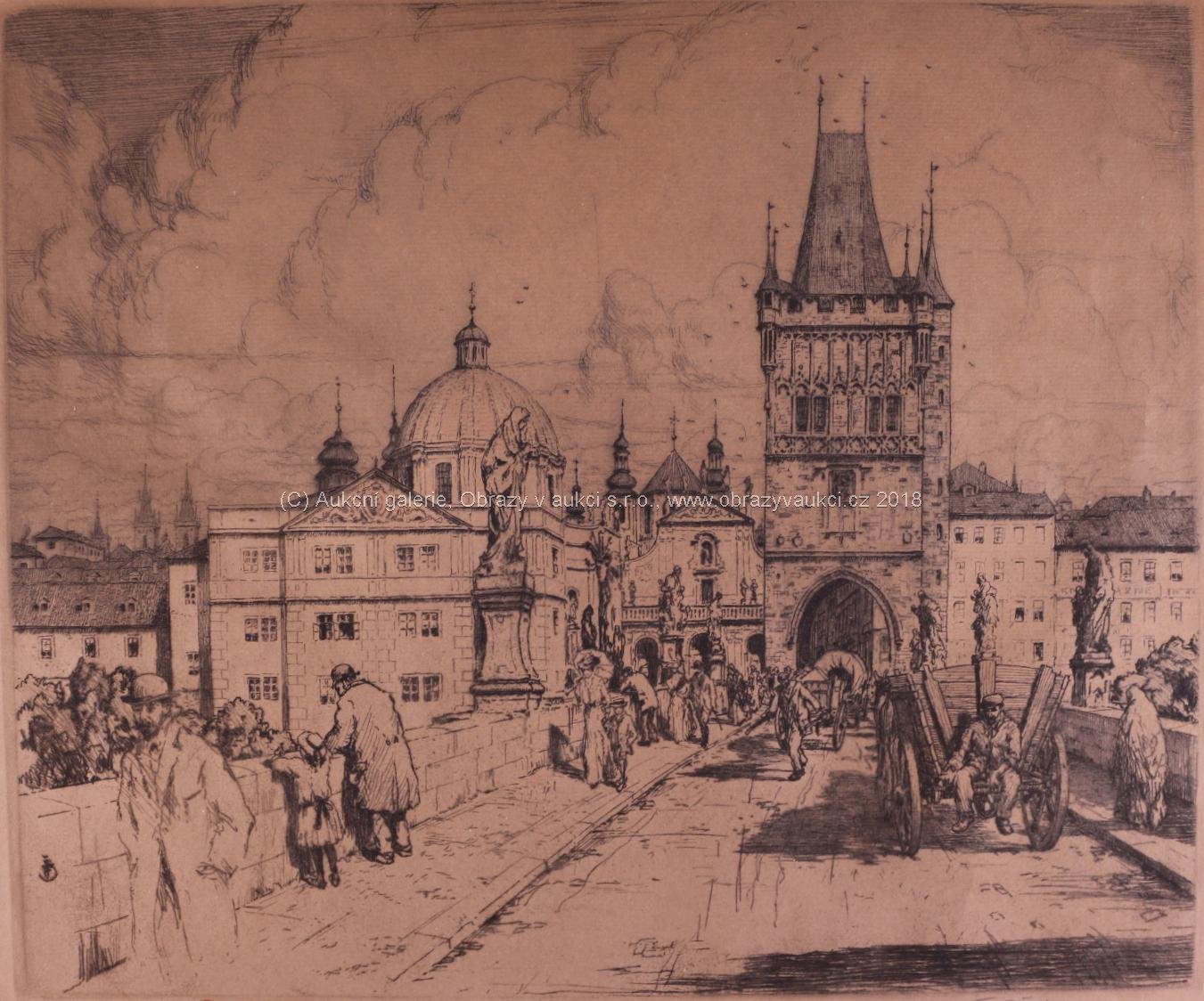 Šimon František Tavík - Karlův most a Křížovníci v Praze