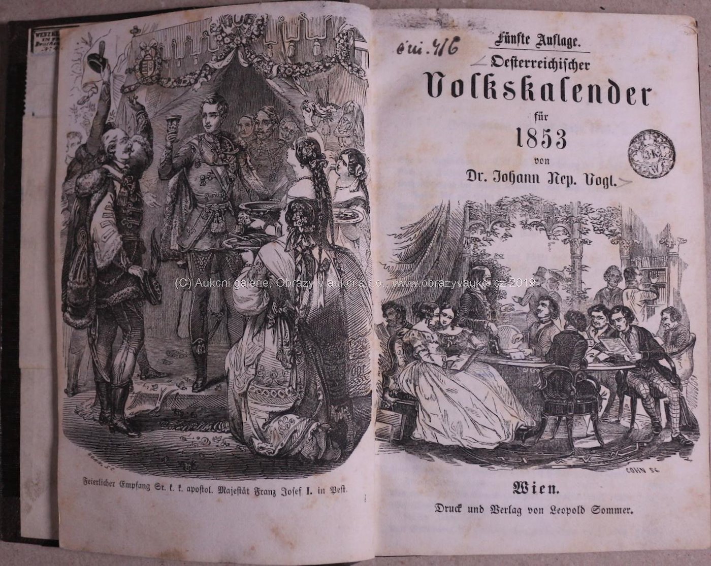 . - Soubor 3 svazků: Volkskalender r. 1848, 1853, 1863