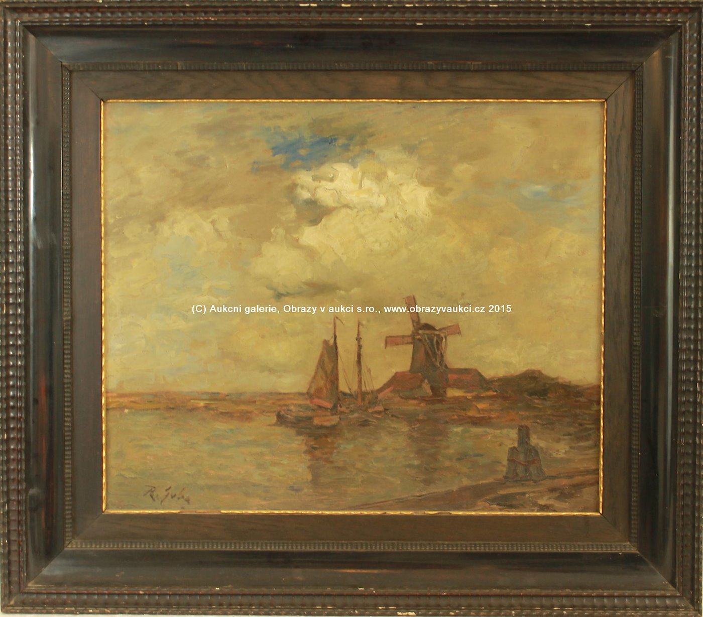 Rudolf Antonín Guba - Větrný mlýn na pobřeží