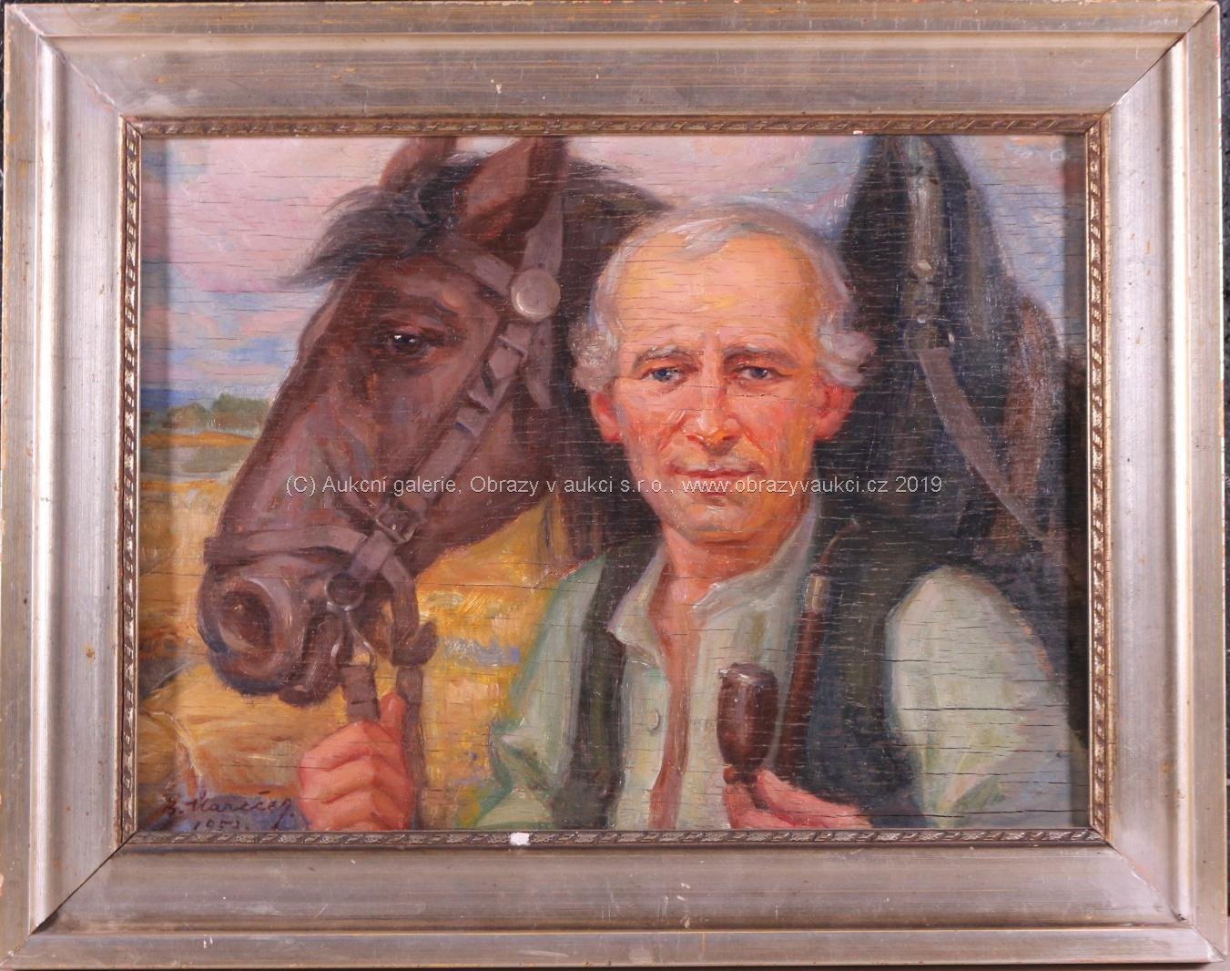 Bohumil Mareček - Venkovan s koněm