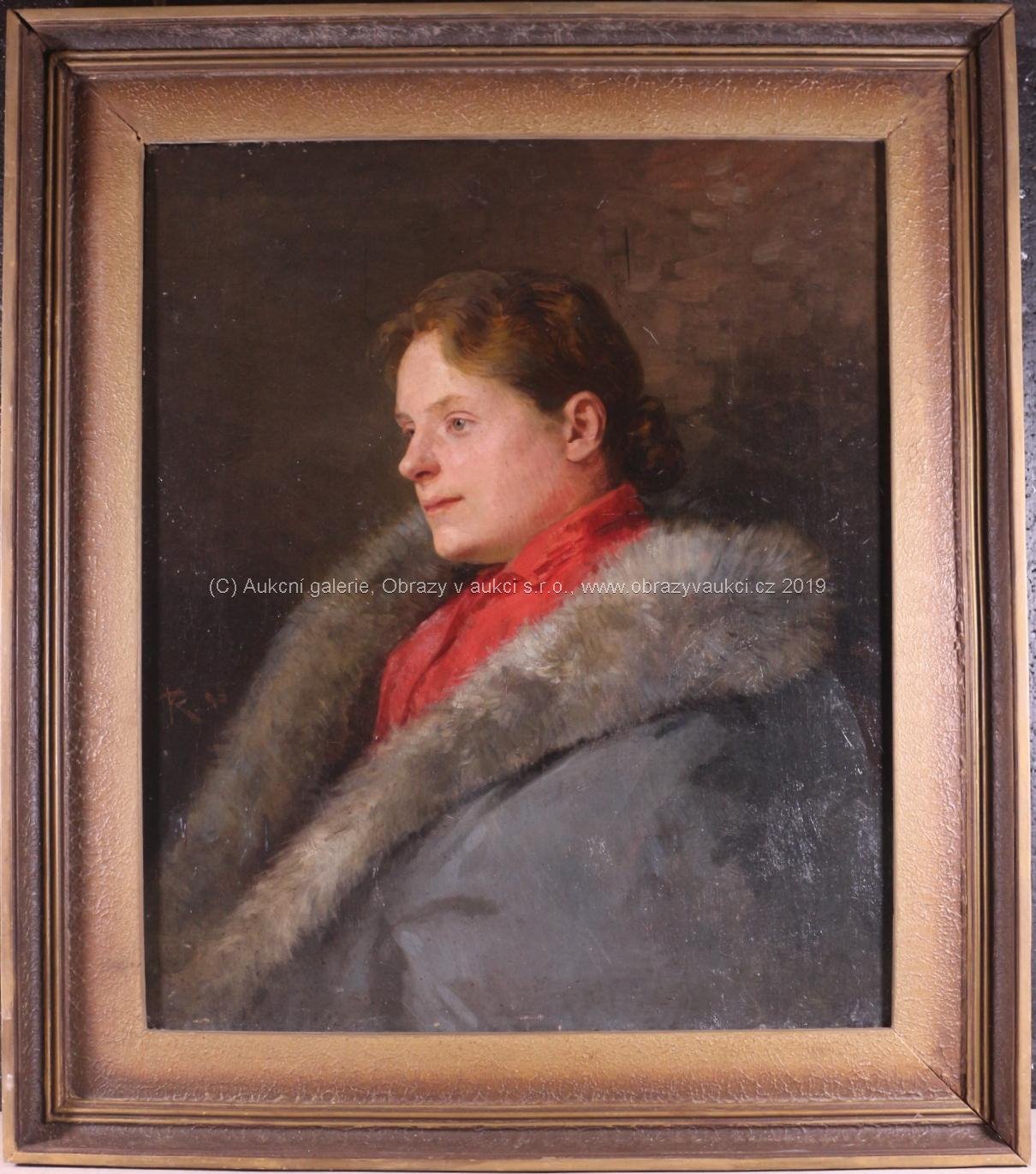 Karel Rašek - Portrét ženy s kožešinou