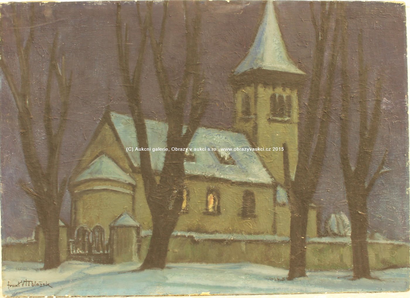 František Vít Blažek - Románský kostelík ve Skvrňově