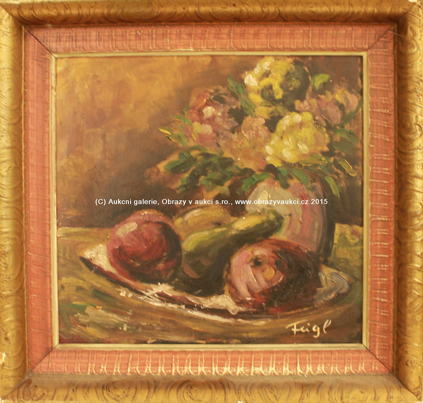 Bedřich Feigl - Zátiší s ovocem a květinami