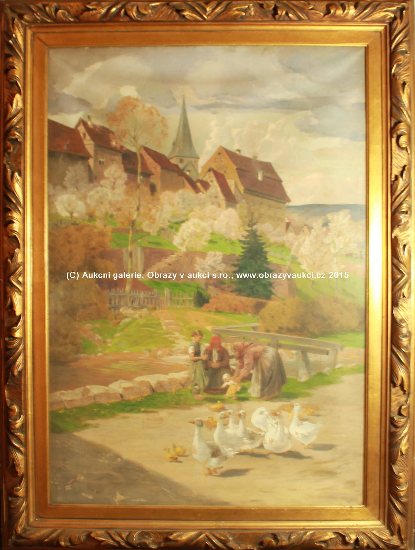 středoevropský malíř 19. století - Jarní den
