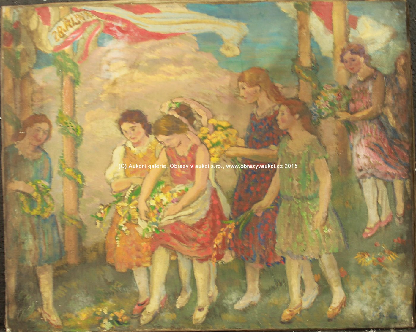 Karel Špillar - Dívky s květinami