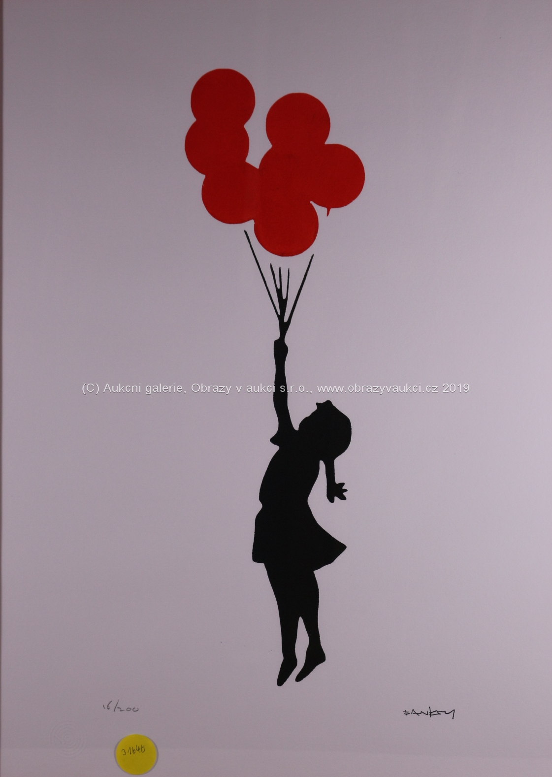 Banksy - Flying red balloon girl