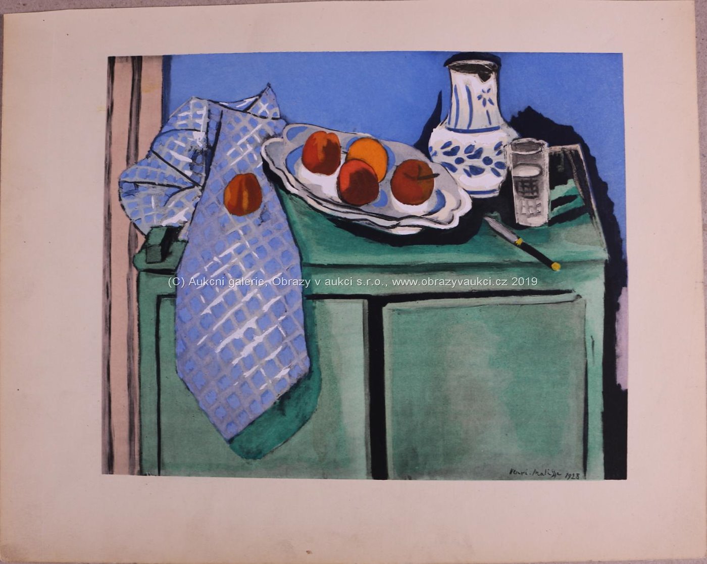 Henri Matisse - Zátiší s ovocem a džbánem
