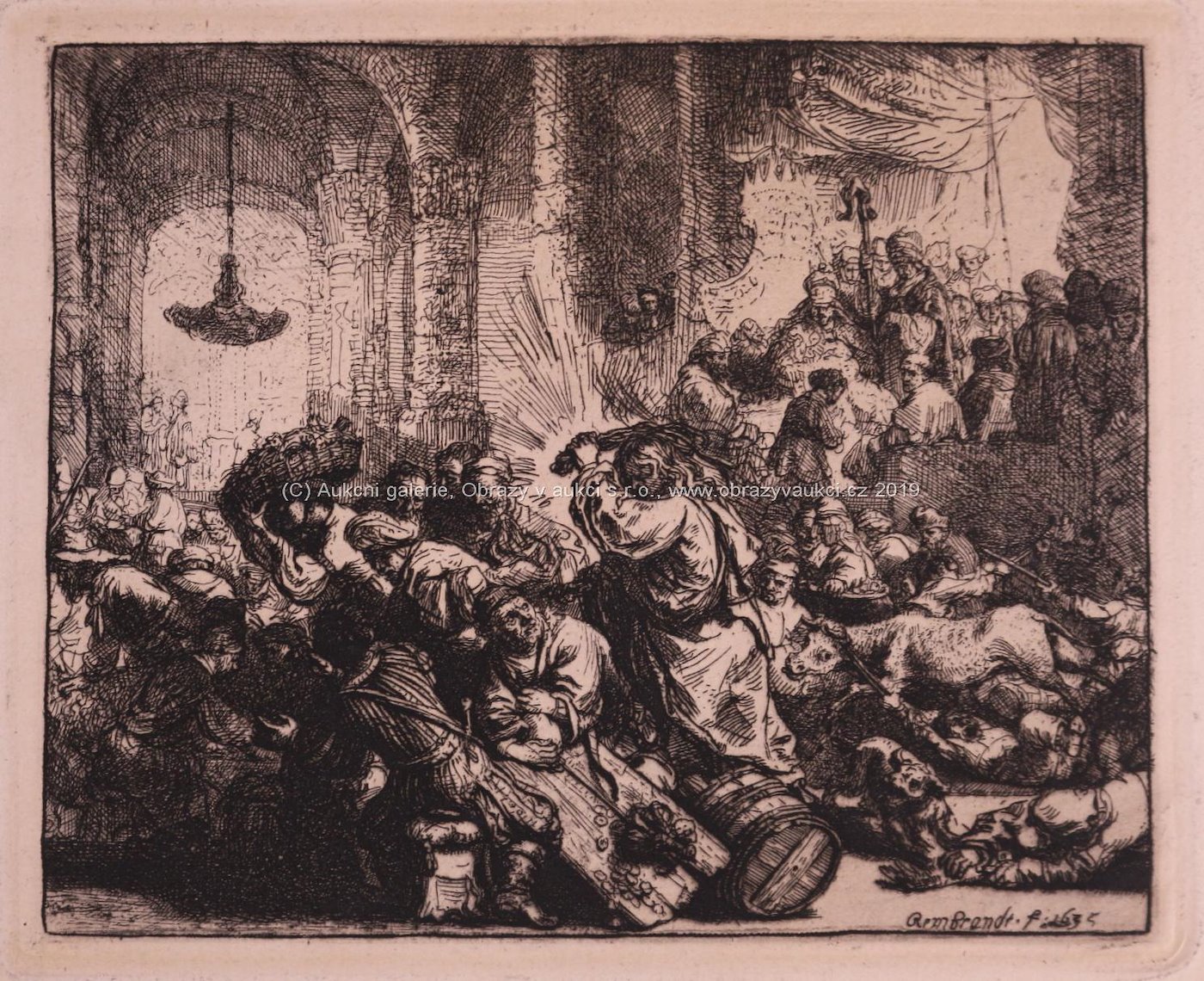 Rembrandt van Rijn - Vyhnání z chrámu