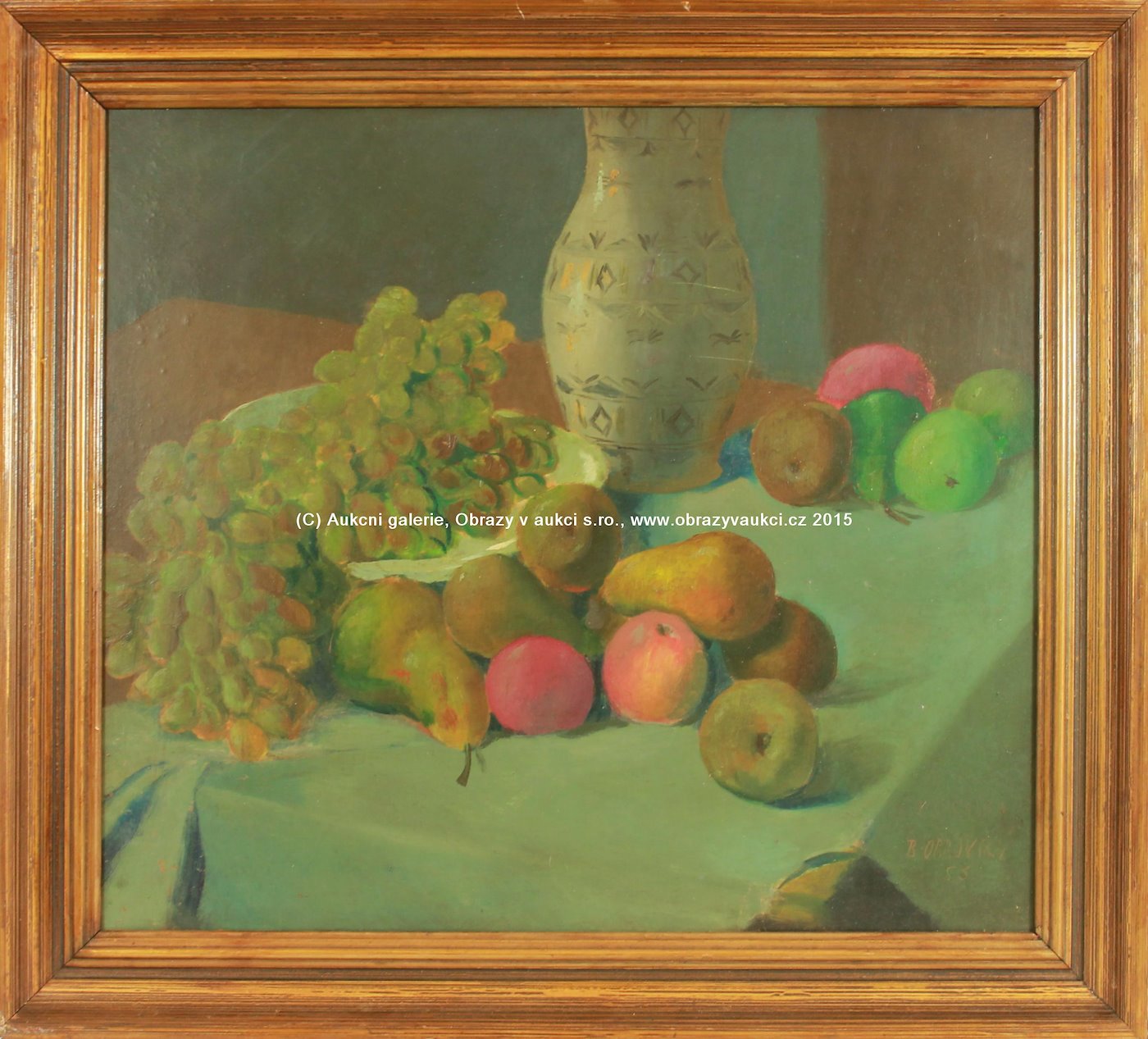 Bohdan Obrovský - Zátiší s vázou a ovocem